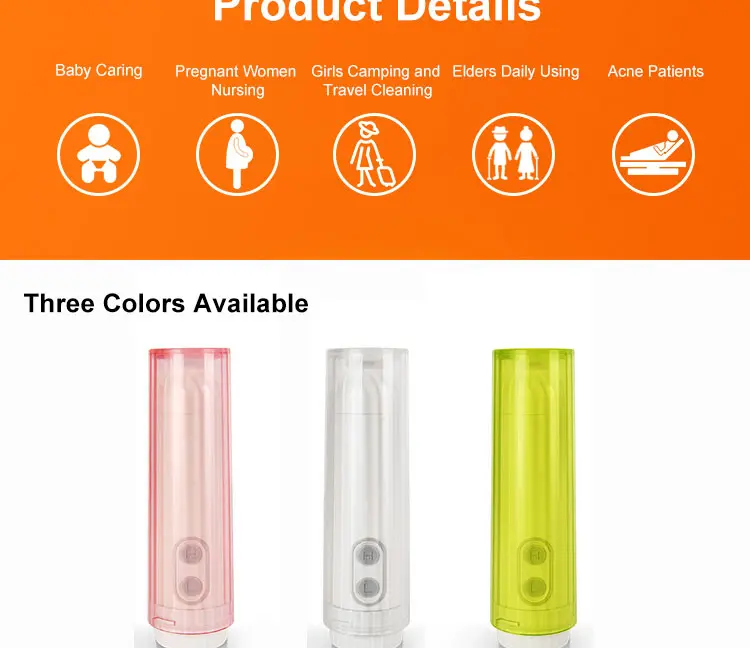Battery Powered Travel Bidet With Bottle Adapter Detail