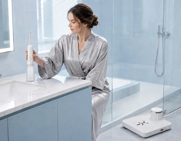 portable bidet and body dryer bathroom